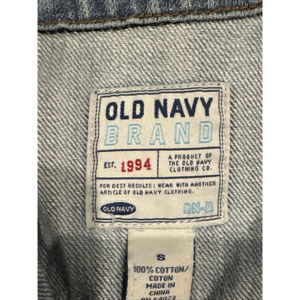 Old Navy Women's Light Wash Denim Jacket Button Front Classic Jean Coat Size S - Picture 6 of 6